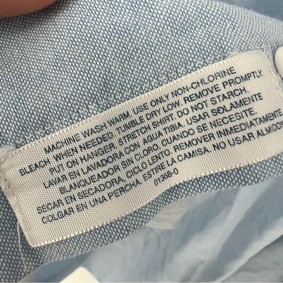 Stafford Men's Light Blue Short Sleeve Button Down Shirt - Picture 4 of 6